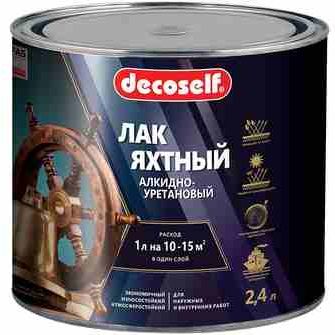 Лак алкидно-уретановый Pufas Decoself, яхтный, полуматовый, 2.4 л купить в СОМ