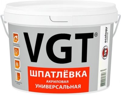 Шпатлевка акриловая VGT, многоцелевая, 1 кг купить в СОМ