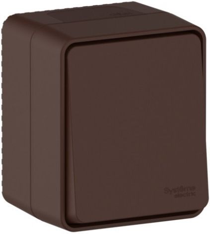 Переключатель AtlasDesign PROFI54 1кл. коричневый , проходной, ОП IP54 10AX купить в СОМ