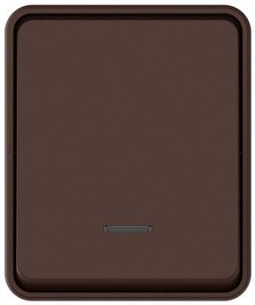 Выключатель AtlasDesign PROFI 54 1кл. ОП коричневый с подсветкой IP54 10AX ATN546013 купить в СОМ