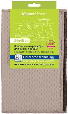 Коврик для сушки посуды Браун 24х45см микрофибра купить в СОМ