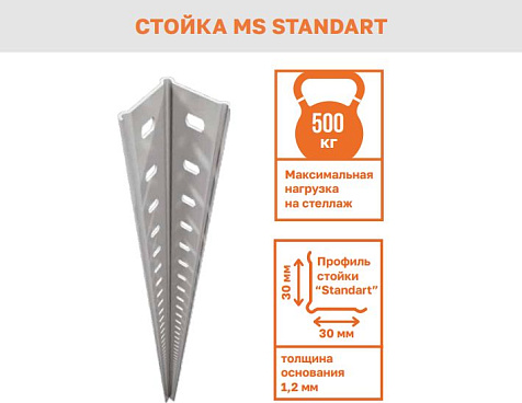 Стойка стеллажа Практик MS Standart 220 купить в СОМ