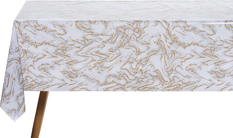 Клеенка Dekorelle Glance GT605-1 ПВХ тканая основа 1,4х20м золото на белом купить в СОМ
