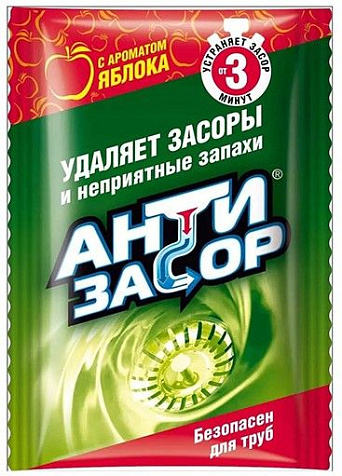 Средство для чистки труб Антизасор 50г яблоко купить в СОМ
