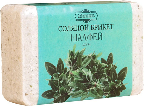 Брикет соляной Шалфей с алтайскими травами 1.35кг Добропаровъ купить в СОМ