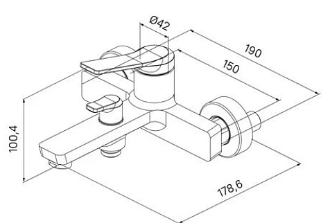 Смеситель для ванны Iddis Parker PARSB02i02WA, хром купить в СОМ