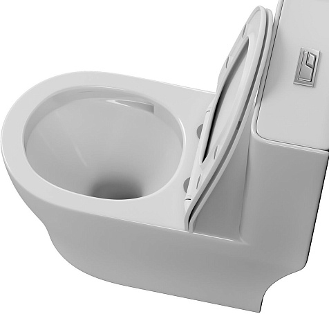Унитаз монолит Grossman Classic GR-4488SQ, торнадо, безободковый, сиденье микролифт купить в СОМ