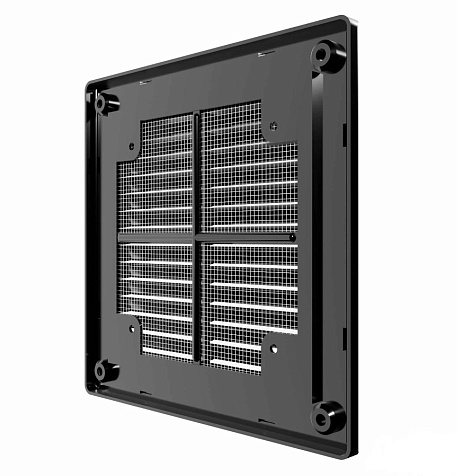 Решетка накладная 1515Р с сеткой Black купить в СОМ