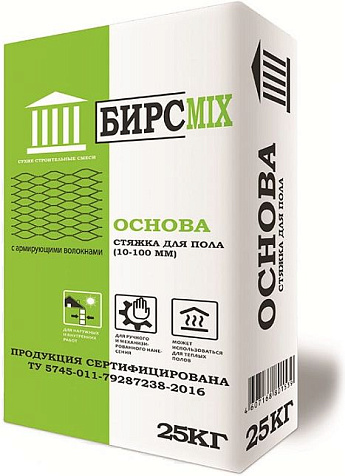 Стяжка для пола БИРСMIX ОСНОВА, 25 кг купить в СОМ