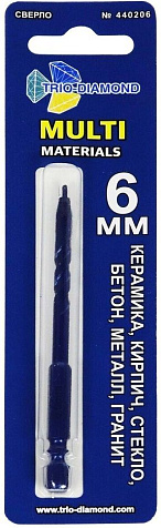 Сверло универсальное Trio Diamond Multi Materials, 6 мм купить в СОМ