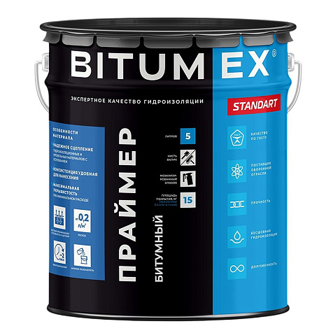 Праймер битумный Bitumex, 5 л купить в СОМ