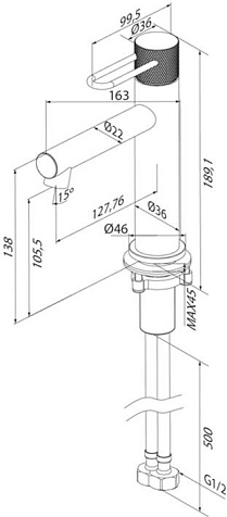 Смеситель для раковины Iddis Duna DUNMG00i01, латунь, золото матовое купить в СОМ