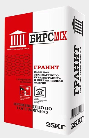Клей для плитки БИРСMIX ГРАНИТ, 25 кг купить в СОМ