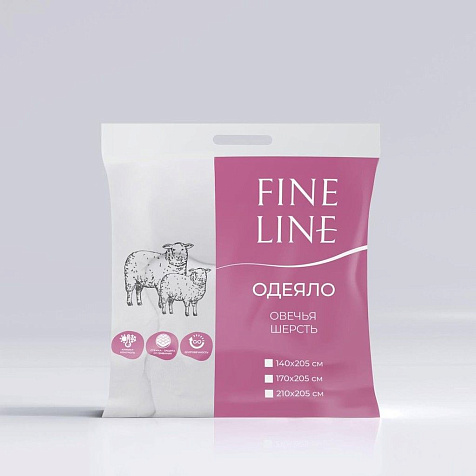 Одеяло Fine Line овечья шерсть 210х205 купить в СОМ
