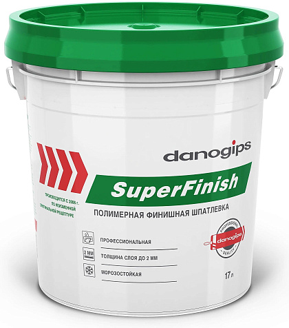Шпаклевка полимерная Danogips SuperFinish 17л, 28 кг купить в СОМ