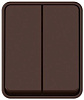 Выключатель AtlasDesign PROFI54 2кл. ОП коричневый IP54 10AX ATN546051 купить в СОМ