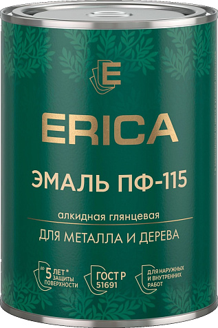 Эмаль ПФ-115 Erica, зеленая, 0.8 кг купить в СОМ