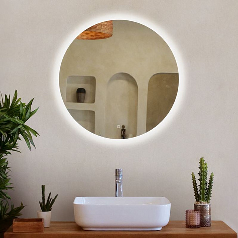 Зеркало Eva Gold LED Leia, d700 мм, подсветка, сенсор купить в СОМ