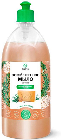 Мыло жидкое хозяйственное с маслом кедра Grass 1000мл купить в СОМ