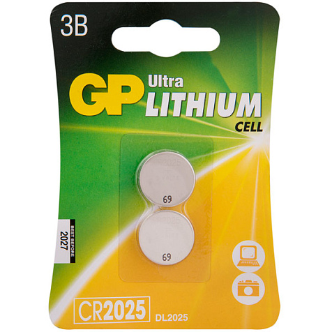 Элемент питания GP Lithium CR2025 BL2 купить в СОМ