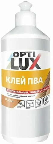 Клей ПВА Оптилюкс, строительно-универсальный, 0.55 кг купить в СОМ