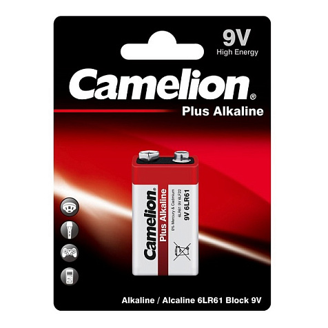 Элемент питания алакалиновый Camelion, Plus Alkaline 6LR61 BL1 купить в СОМ
