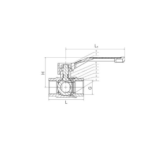 Кран шаровый трехходовой 1/2" T-образный STI купить в СОМ