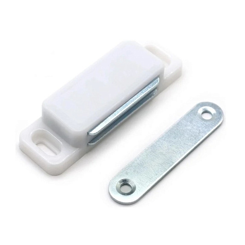Защелка мебельная магнитная StahlBuro L-74 h-15, белый, 4шт купить в СОМ
