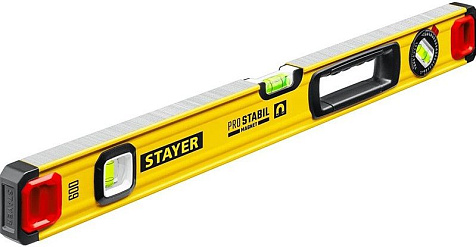 Уровень STAYER Profi, алюминиевый, магнитный, с ручкой, 3 глазка, 600мм купить в СОМ