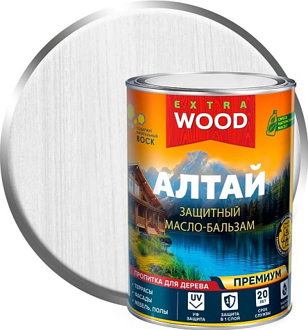 Масло-бальзам АЛТАЙ WOOD EXTRA деревозащитный, универсальный, база А эдельвейс, 0.75л купить в СОМ