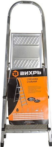 Стремянка Вихрь, 3 ступени, стальная купить в СОМ