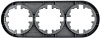Рамка для розеток и выключателей LEZARD OSEN Осень 3м. горизонтальная, круглая, серая матовая купить в СОМ