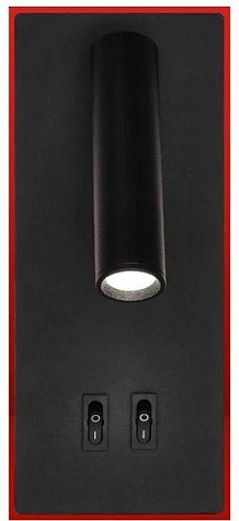 Светильник светодиодный IN HOME NOTA P1565-30BL 15Вт 6500К, с подсветкой 3000К,  с выключателем, черный купить в СОМ