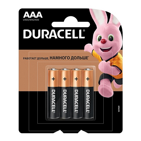 Элемент питания Duracell, LR03/286 BL4 купить в СОМ