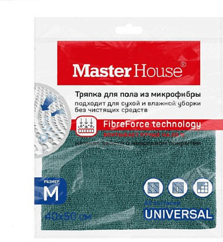 Тряпка для пола Master House 40x50см M микрофибра купить в СОМ