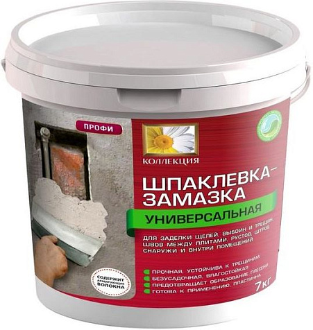 Шпаклевка-замазка ИЖ КОЛЛЕКЦИЯ, универсальная, 7 кг купить в СОМ