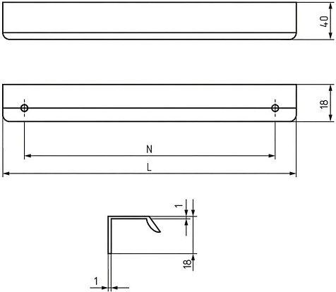 Ручка накладная Edson 6004-160-MB 160MM L=200MM Матовый чёрный купить в СОМ