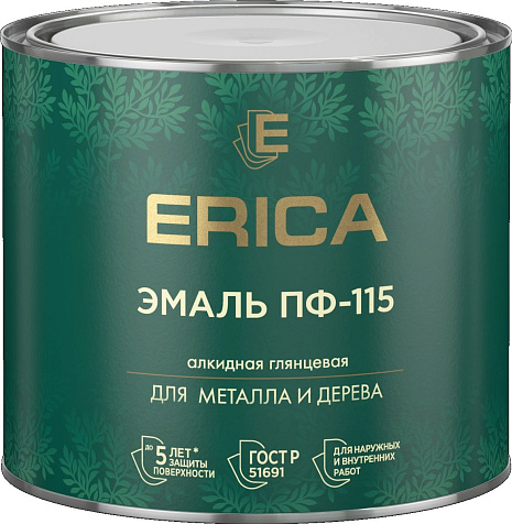 Эмаль ПФ-115 Erica, желтая, 1.8 кг купить в СОМ