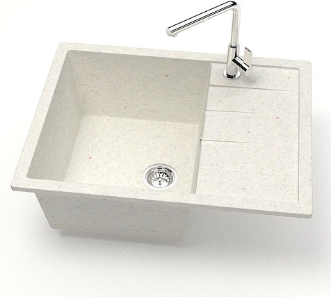 Мойка каменная Granit Bergge ZETT 151/Q7, 645 х505 х218 мм, хлопок купить в СОМ