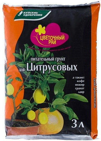 Грунт для Цитрусовых 3л Цветочный рай БХЗ купить в СОМ