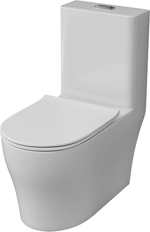 Унитаз монолит Grossman Classic GR-4488SQ, торнадо, безободковый, сиденье микролифт купить в СОМ