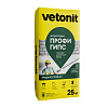 Штукатурка усиленная гипсовая Vetonit профи гипс, 25 кг, белая купить в СОМ