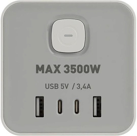 Сетевой фильтр Эра TWR 8гнёзд+4гнезда USB (2xA+2xC) 1.5м 3x0.75мм² 3500Вт белый башня купить в СОМ