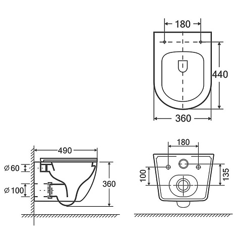 Унитаз подвесной Azario Blanco AZ-9003WT, безободковый, торнадо, сиденье микролифт купить в СОМ