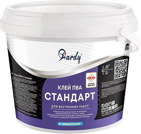 Клей ПВА Hardy Стандарт, универсальный, 0.75 кг купить в СОМ
