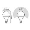 Лампа светодиодная Gauss Elementary Шар 10W E14 730lm 4100K купить в СОМ