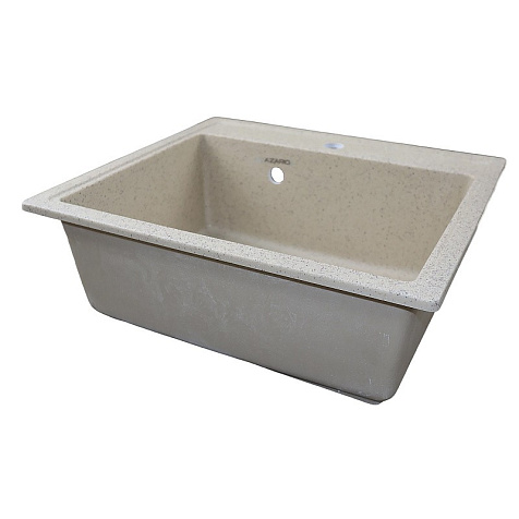Мойка каменная Azario Onda, 565 х505 х200 мм, врезная, песочный купить в СОМ