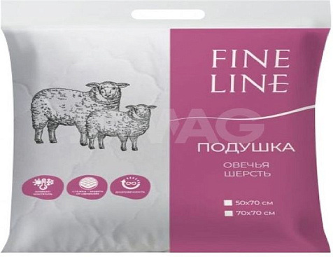 Подушка Fine Line овечья шерсть 50х70 купить в СОМ