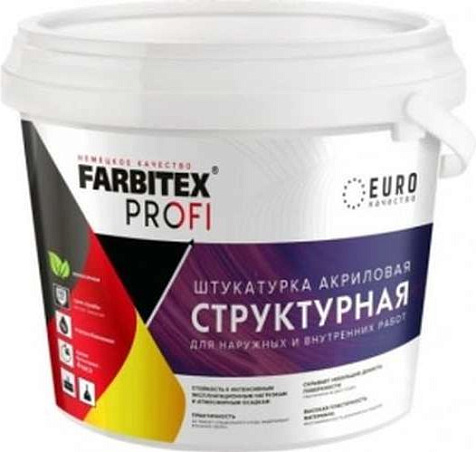 Штукатурка акриловая Farbitex Profi, структурная, 16 кг купить в СОМ