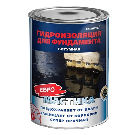 Мастика битумная гидроизоляционная Farbitex, 4 кг купить в СОМ